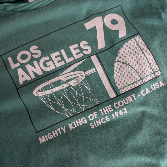 Zara Green Los Angeles Basketball Kids Tee - Picture 2 of 4